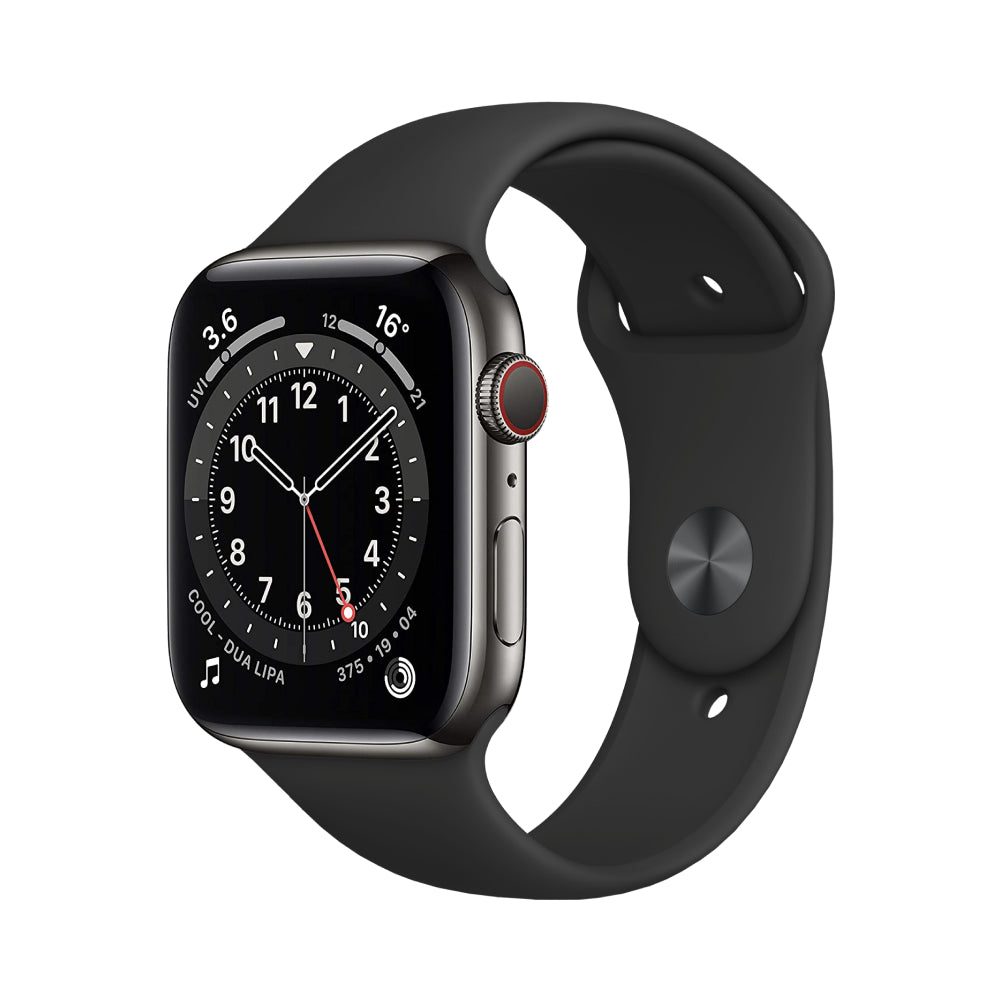 Apple Watch Series 6 Stainless 44mm  Graphite Excellent- Unlocked